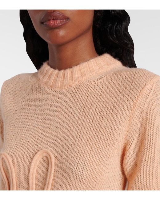 Chloé Natural Logo Alpaca And Silk Sweater