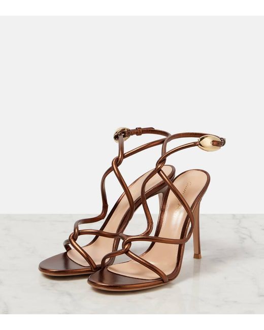 Gianvito Rossi Brown Sandalen 105 Aus Leder