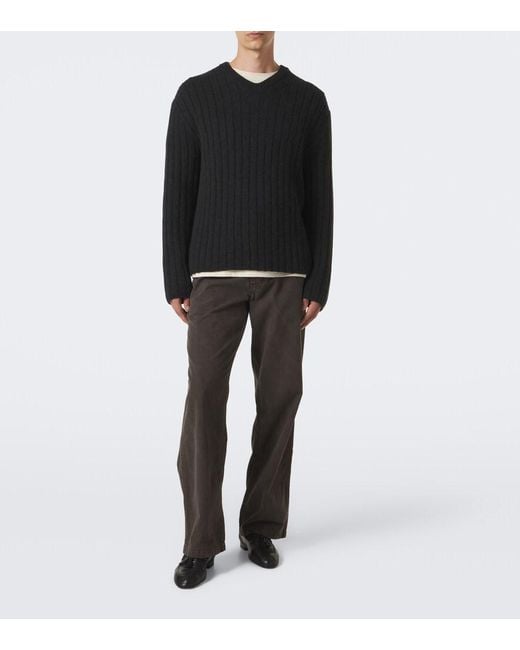 The Row Black Ettore Cashmere Sweater for men