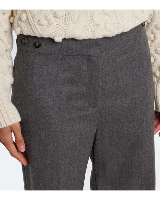 Stella McCartney Gray Wool Straight Pants