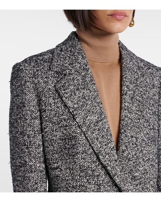 Dolce & Gabbana Black Wool, Silk, And Alpaca-Blend Jacket