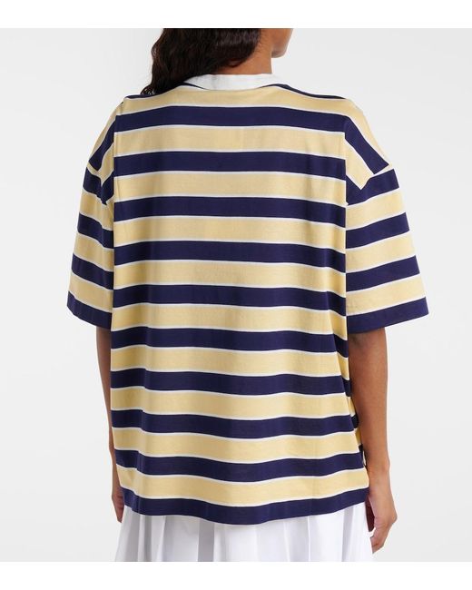 Prada Blue Striped Cotton Jersey T-Shirt