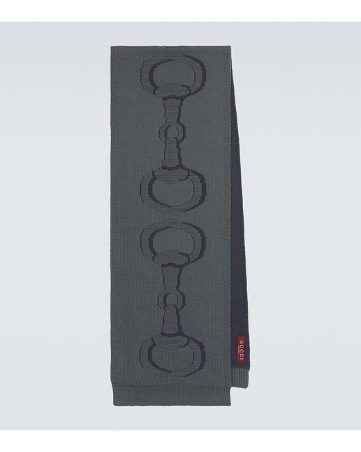 Sciarpa Horsebit di Gucci in Gray da Uomo