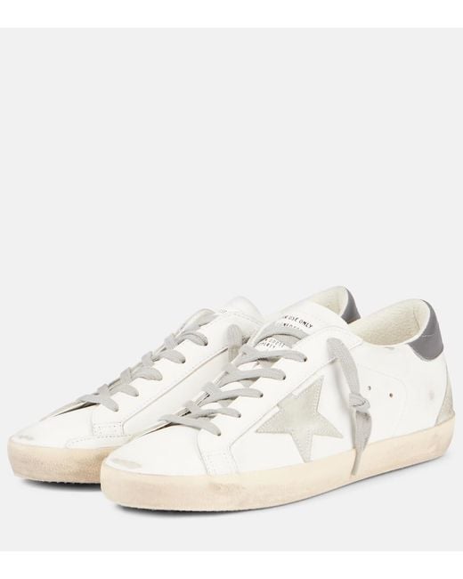 Golden Goose Deluxe Brand White Super-Star Leather Sneakers