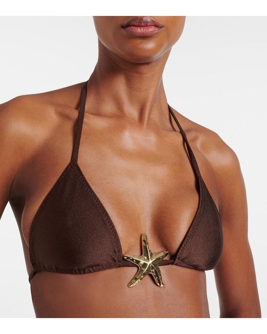 SAME Purple Starfish Bikini Top
