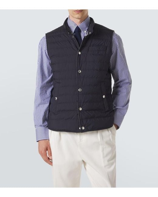 Brunello Cucinelli Blue Padded Vest for men