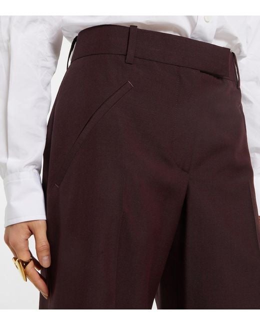 Alexander McQueen Purple Weite Hose Aus Wolle Und Mohair