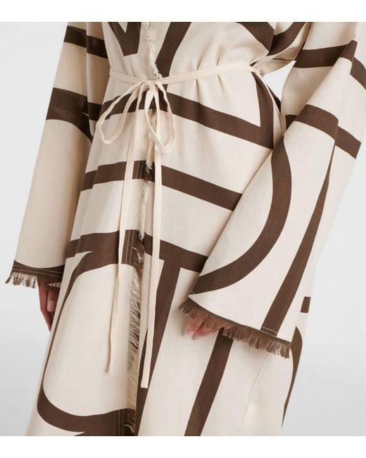 Totême  Natural Monogram Cotton Beach Cover-Up