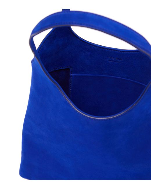 The Row Iris Suede Tote Bag in Blue Lyst