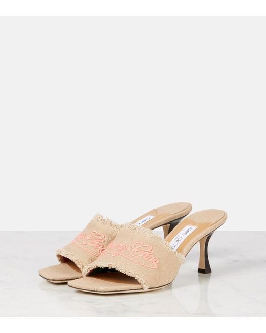 Jimmy Choo Natural Pantoletten Alexia 70