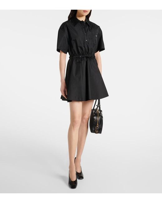 Robe Re-Nylon Prada en coloris Black