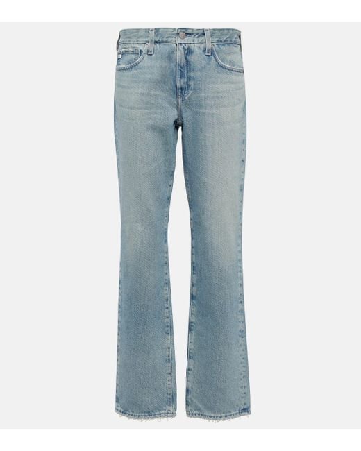 AG Jeans Remy Low-rise Straight Jeans in Blue | Lyst Canada