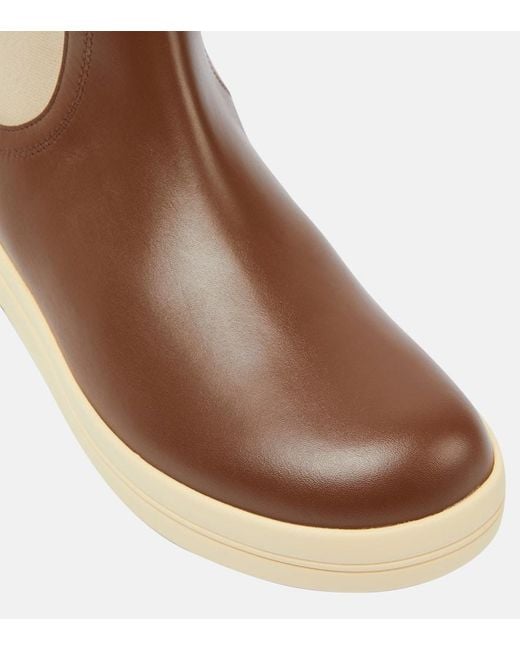 Loro Piana Brown Lakeside Leather Chelsea Boots