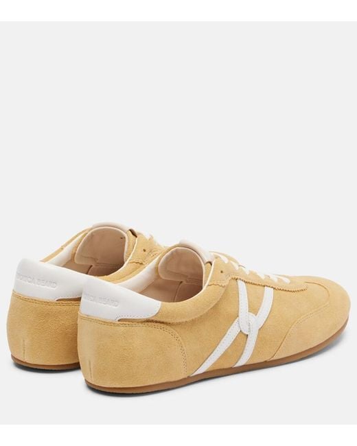 Veronica Beard Natural Riviera Suede Sneakers