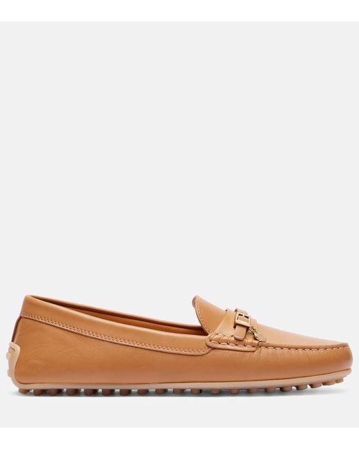Tod's Brown Mokassins Gommino Aus Leder