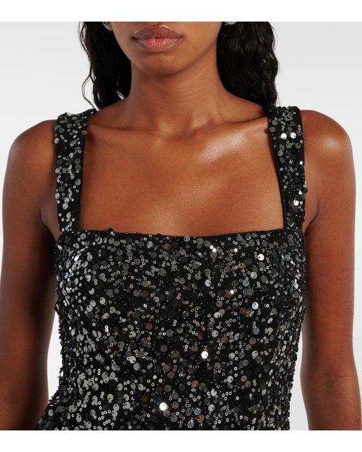 Jonathan Simkhai Black Benson Sequined Minidress