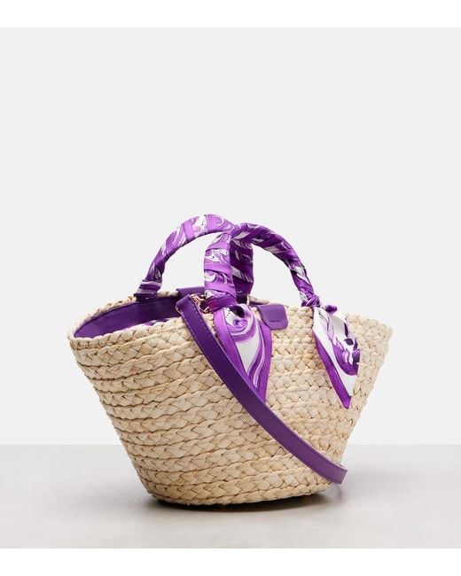 Dolce & Gabbana Purple Tote Dg Majolica Aus Stroh