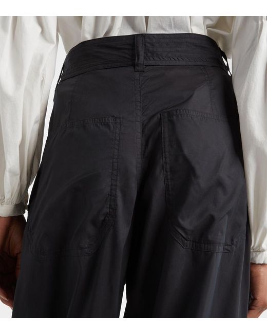 Isabel Marant Blue Inaya High-Rise Wide-Leg Pants