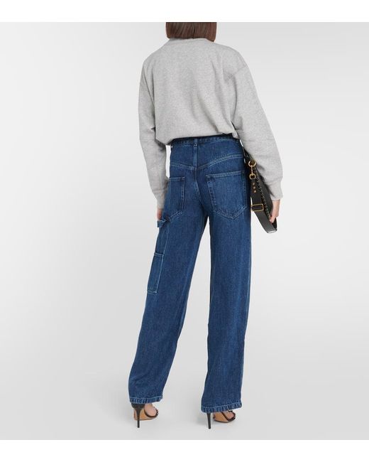 Jeans Cargo Bymara A Vita Alta di Isabel Marant in Blue