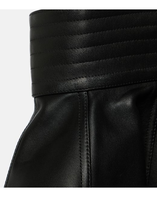 Alaïa Black Peplum Leather Belt