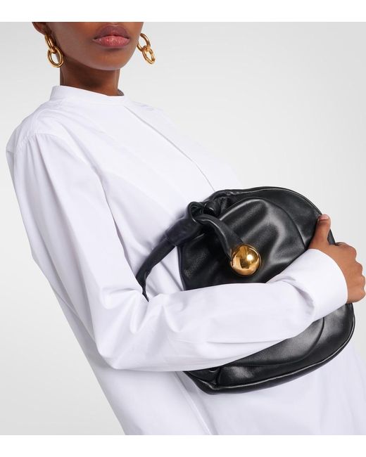 Jil Sander White Embroidered Cotton Poplin Blouse
