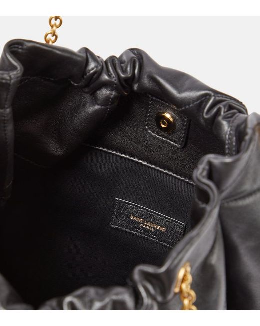 Saint Laurent Black Jamie 4.3 Pochon Leather Bucket Bag