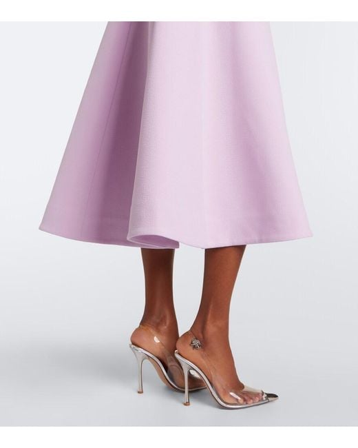 Rebecca Vallance Purple Yolanda Embellished Crepe Cocktail Dress
