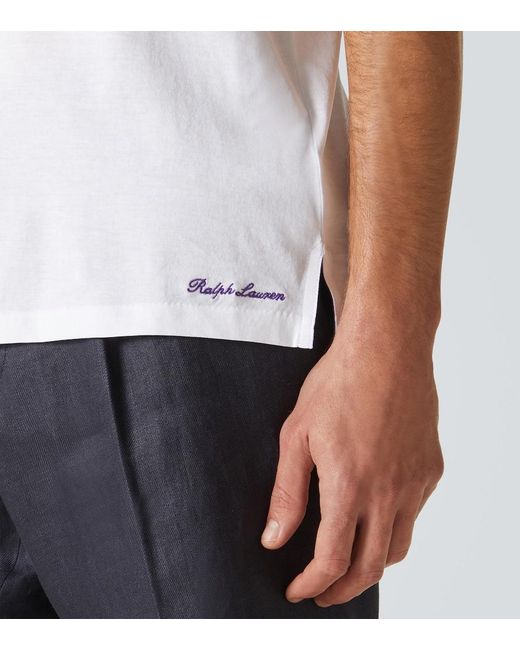 Ralph Lauren White Cotton Jersey T-Shirt for men