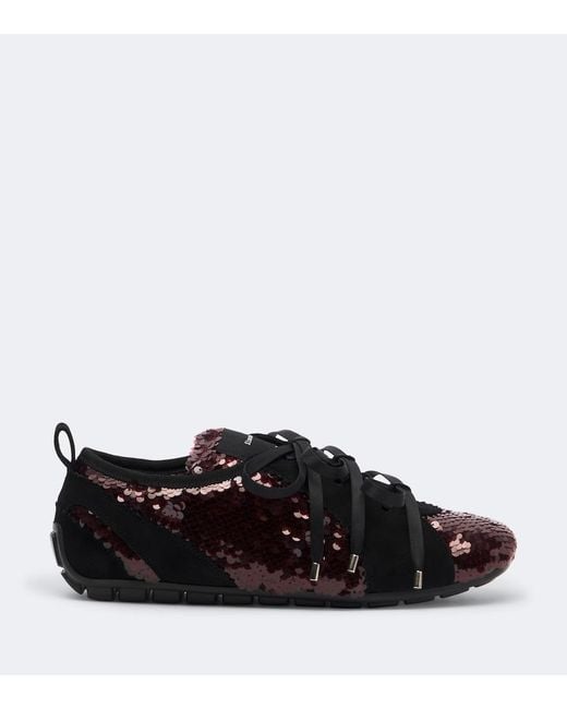 Simone Rocha Black Ballerina Grip Sequined Sneakers