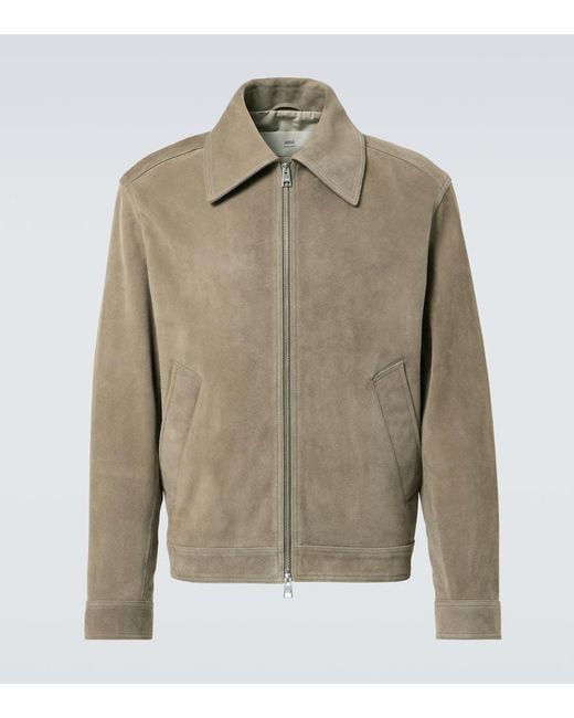 AMI Brown Suede Jacket for men