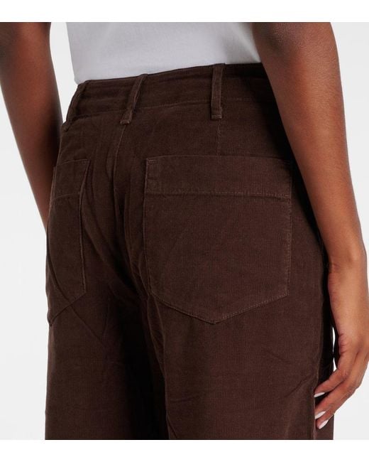 Pantalon Ample Vera En Velours Cotele Velvet en coloris Brown