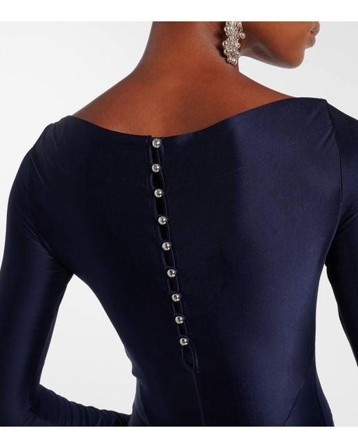 Rabanne Blue Maxikleid Aus Jersey