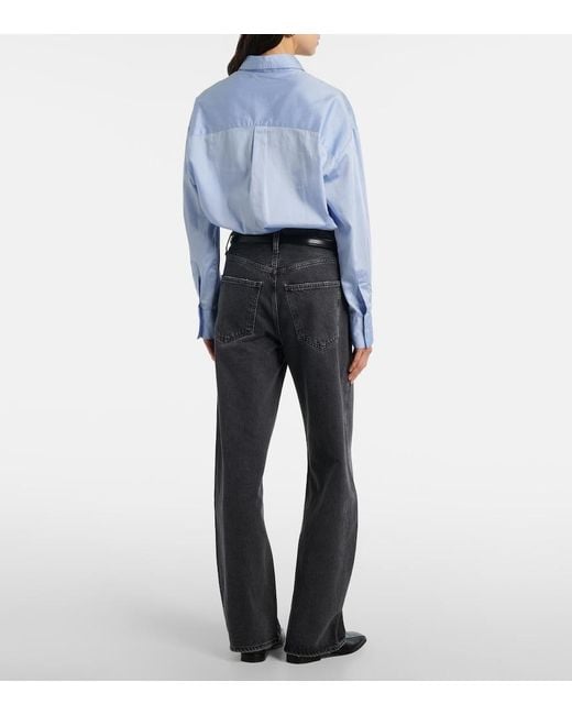 Agolde Blue Low Curve Low-Rise Wide-Leg Jeans