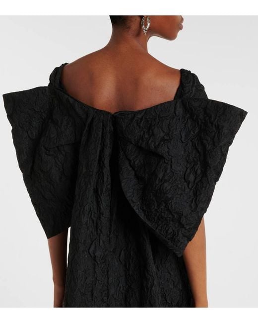 Robe Longue Brodee En Jacquard Erdem en coloris Black