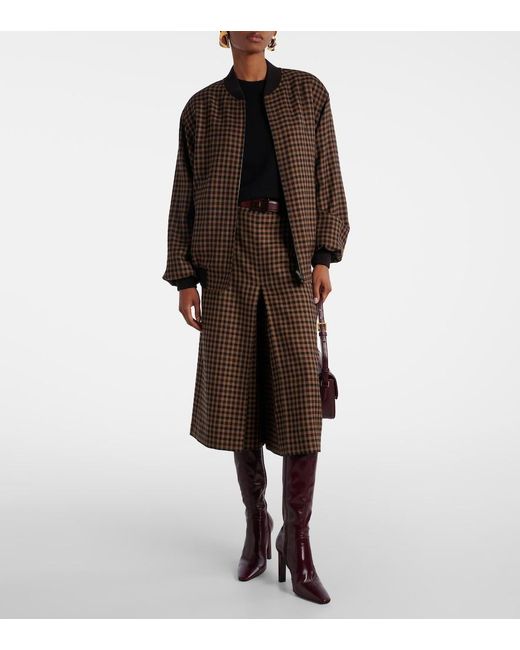 Saint Laurent Brown Wool Teddy Bomber Jacket