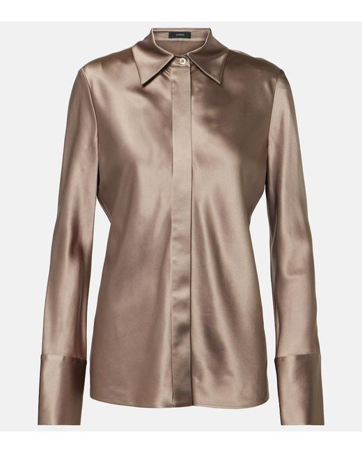 Joseph Brown Brunel Silk Satin Blouse
