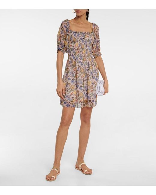 Velvet Multicolor Estelle Floral Crêpe Minidress