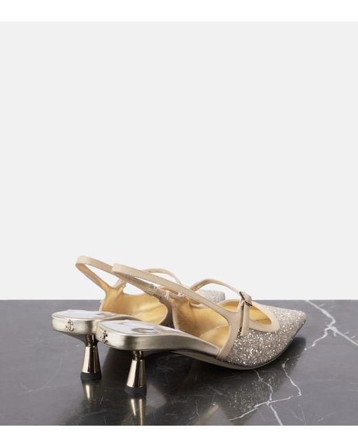Jimmy Choo Metallic Slingback-Pumps Didi 45 Mit Glitter