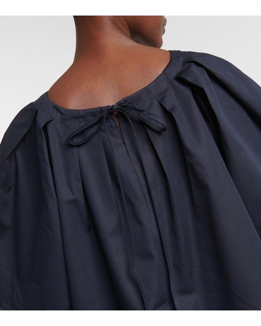 Co. Blue Oversized Tton And Silk T-Shirt