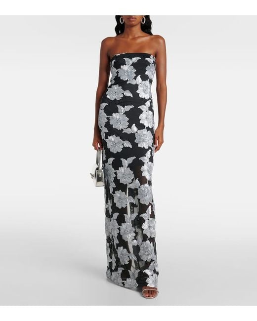 ROTATE BIRGER CHRISTENSEN White Maxikleid Aus Mesh