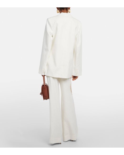 Sir. The Label White Atacama Linen-blend Blazer