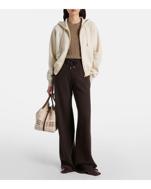 Loro Piana Natural Kapuzenjacke Viera Aus Baumwolle, Seide Und Kaschmir