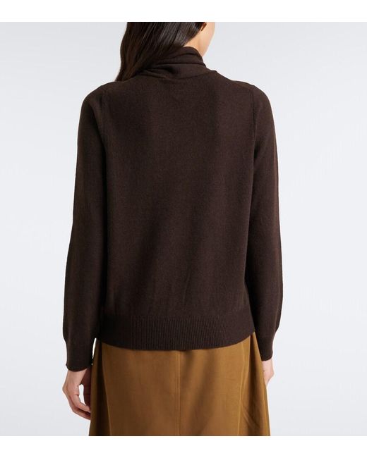 Jardin Des Orangers Black Tie-Neck Wool And Cashmere Sweater
