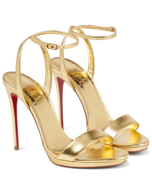 Christian Louboutin Loubi Queen 120 Leather Sandals Lyst christian-louboutin-loubi-queen-120-leather-sandals-lyst