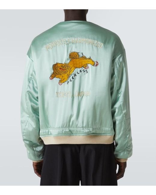 Visvim Black Souvenir Reversible Bomber Jacket for men