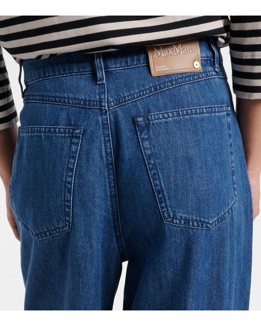 Max Mara Blue Max Mara High-Rise Wide-Leg Jeans