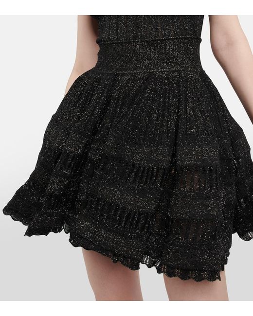 Alaïa Black Shiny Crinoline Dress For