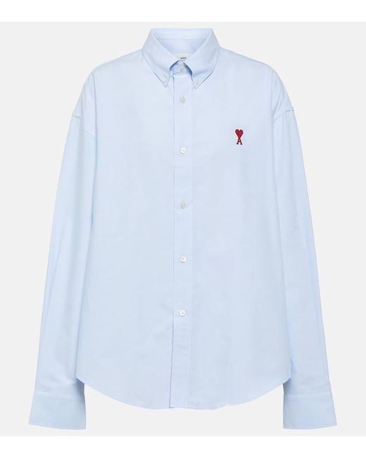 Camisa de algodon oversized AMI de color Blue