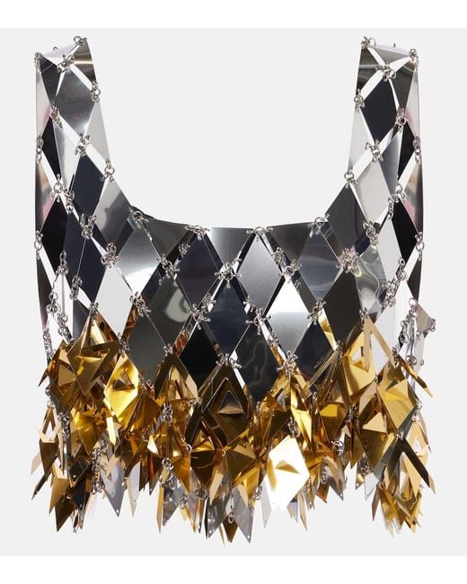 Rabanne Metallic Crop Top