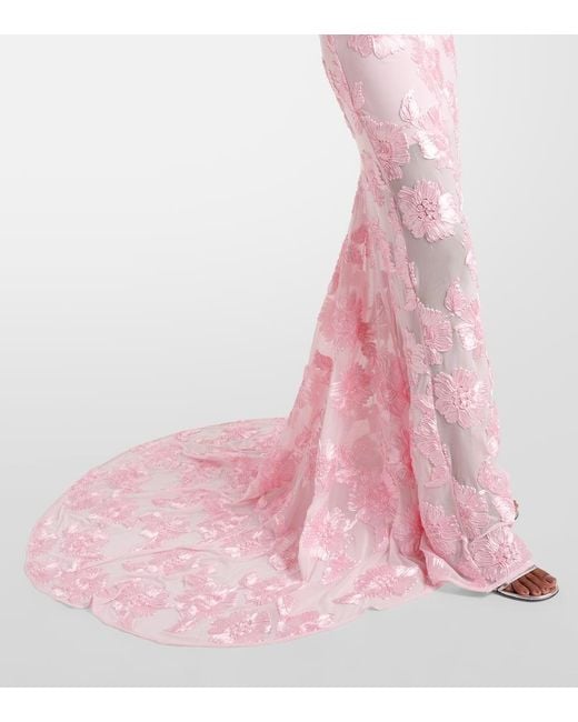 ROTATE BIRGER CHRISTENSEN Pink Bridal Bestickte Robe